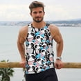 thumbnail image 5 of Rocae Panda Cute Hearts for Men's Workout Tank Top Men's Running Tank Top Dry Fit Athletic Workout Tank TopsMedium, 5 of 9
