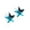 Aquamarine, variant on | Hypoallergenic | Medical Plastic 6mm Star Stud Earrings | Best Choice For Sensitive Ears