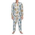 thumbnail image 3 of Balery Cartoon Poodle Dog Pijama para Hombre de Dos Piezas con Manga Larga, Conjunto de Dormir y Descanso Suave con Bolsillos-Medium, 3 of 7