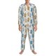 thumbnail image 3 of Fotbe Cartoon Poodle Dog Pijama de Hombre con Estampado de Manga Larga, Conjunto de 2 Piezas, Ropa de Dormir Suave y Cómoda con Bolsillos-XX-Large, 3 of 7