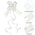 thumbnail image 4 of Unique Bargains 2.8inch Pull Bows Present Wrapping String Bows Ribbon Gold Thread Style White 40 Pack, 4 of 6