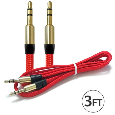 Afflux 3.5mm AUX AUXILIARY Cable Male Male Stereo Audio Cord For Android Samsung iPhone iPad iPod PC Computer Laptop Tablet Speaker Home Car System Handheld Game Headset High Quality