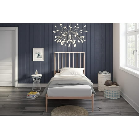 Twin Giulia Modern Metal Bed Millennial Pink - Room & Joy