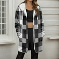 thumbnail image 2 of FDGIU Women's Plaid Fleece Coat - Sherpa Lined Plus Size Warm Winter Zip Up Outerwear for Cold Weather, 2 of 5