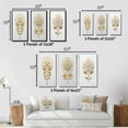 thumbnail image 4 of Designart "Golden Elegance Flower of Life III" Abstract Botanicals Wall Art Set Of 3 - Modern Gold Gallery Wall Set For Home Decor, 4 of 6