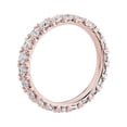 thumbnail image 2 of 1.00 T.C.W Round Shape Natural Diamond Latest Design Wedding Eternity Band for Ladies Solid 14K Rose Gold Size 8, 2 of 7