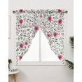thumbnail image 2 of Cortinas con cenefa CAPSCEOLL Kitchen con flores rosas, 29 x 36 pulgadas, 2 unidades, 2 of 7