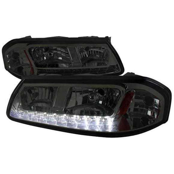 Smoked Euro Headlights with LED for 2000-2005 Chevrolet Impala