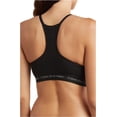 thumbnail image 3 of Calvin Klein Refined Rib Logo Racerback Bralette as1, Alpha, m, Regular, Regular, Blackqp2940-001/b, 3 of 5