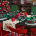 thumbnail image 2 of Christmas Table Runner 48 Inches Long, Gingerbread Man Coffee Cappuccino Vintage Kitchen Dining Table Decoration Winter Holiday Table Runner for Home Party Decor 13x48 Inch, 2 of 6