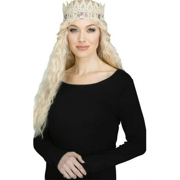 Fun World Black or Gold Lace Crown Accessory