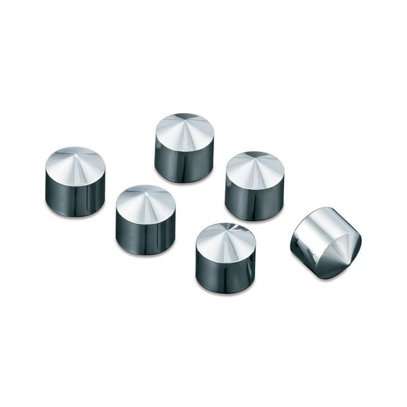 Kuryakyn Peaked Rocker Box Bolt Covers Set of Six, Chrome