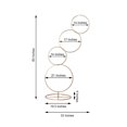 thumbnail image 2 of Balsa Circle 5 feet Gold Metal Hoops Pillar Stand Backdrop Decoration Wedding Party Catering, 2 of 8