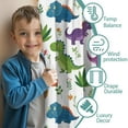 thumbnail image 3 of Blackout Kids Curtains,White Floral Dinosaurs Pattern Childrens Insulated Curtains Set Of 2,Bedroom Essentials,Toddler Room Decor 42"x84", 3 of 5