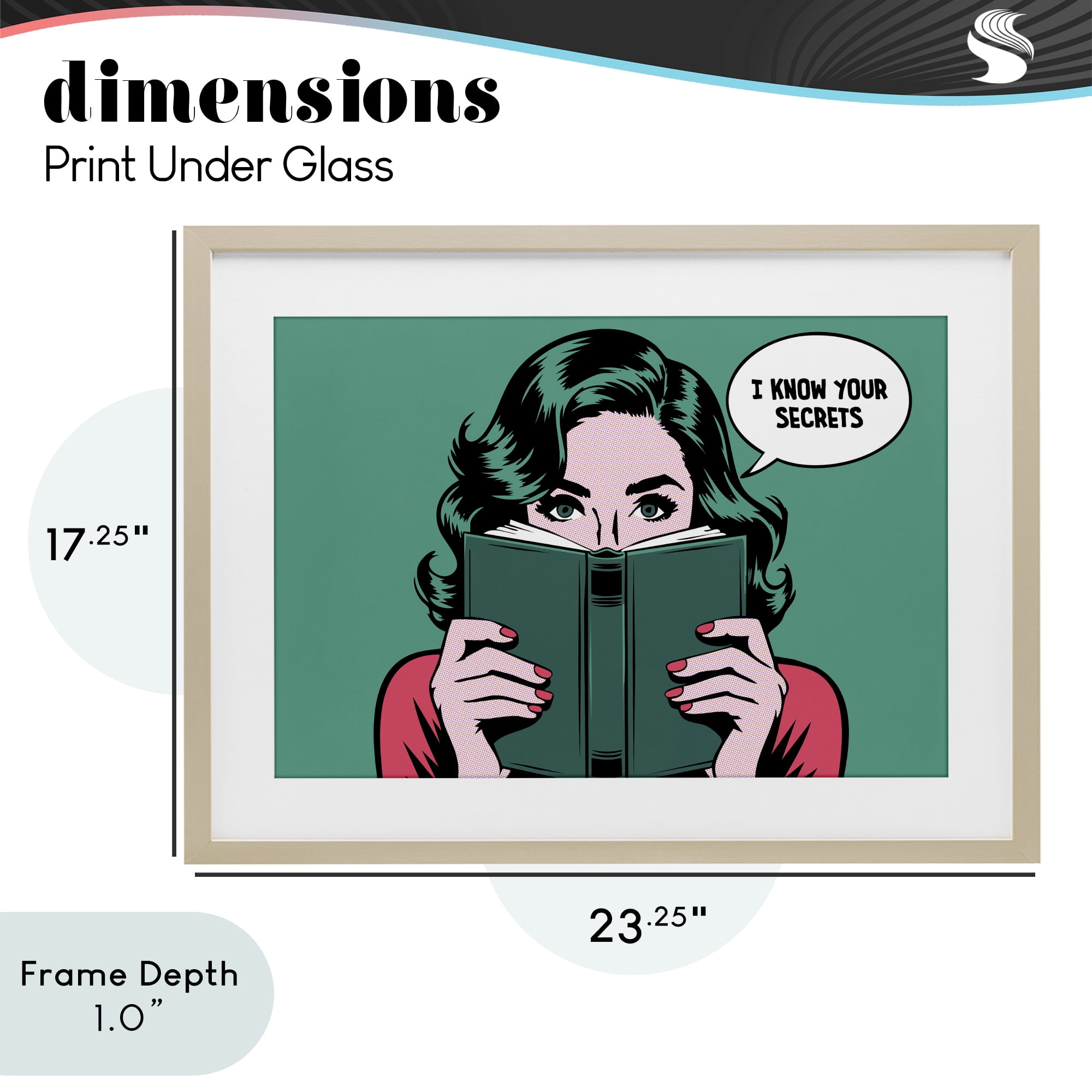 Stupell Industries Know Your Secrets Birch Framed Print Under Glass, design by Andreas Magnusson