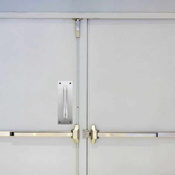 MLINS 2pcs Push Pull Door Handles Stainless Steel For Fire Doors And Passage Doors Easy Installation For Home And Commercial Use
