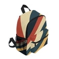 thumbnail image 2 of FORMRS Kids School Backpack with Front Zippered Pocket 12" Student Travel Daypack, Beige Stripes, 2 of 6