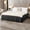 Black#1874, variant on Elastic Bed Skirt With Anti Slip Design Pleated Hotel Style Dust Ruffle for Spring and Memory Foam Mattresses