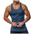 thumbnail image 1 of Ramiter Débardeur de Sport Sans Manches pour Hommes, Col Rond, Mode Décontractée, Marine, 2TG, 1 of 5