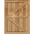 thumbnail image 5 of 26 7/8"W X 53"H Timbercraft Five 5 3/8" Boards Framed Board-N-Batten Shutters W/Z-Bar, Rough Sawn Western Red Cedar (Per Pair), 5 of 13