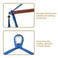 thumbnail image 3 of Sunnydaze Caribbean Style Extra Large Hanging Rope Hammock Chair Swing for Backyard and Patio - Blue, 3 of 10