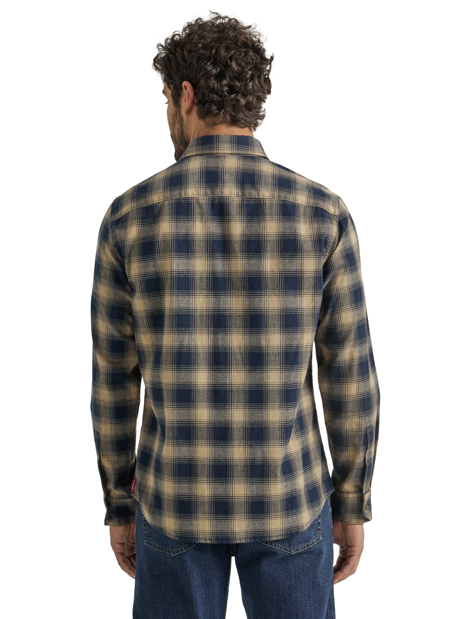 Wrangler® Men's and Big Men's Slim Fit Long Sleeve Woven Shirt, Sizes S-5XL