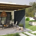 thumbnail image 2 of Outsunny Auvent de Patio Rétractable, Écran d'Intimité Extérieur, Gris Foncé, 2 of 10