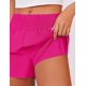 thumbnail image 4 of Pantalones cortos para correr PINSPARK para mujer, cintura alta, color rosa intenso, L, 4 of 6