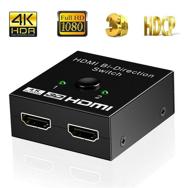 tiggeri Perforering valse HDMI 2.0 HDTV Switch Switcher Splitter Bi-Direction Hub HDCP 2x1 1x2 In Out  4K - Walmart.com