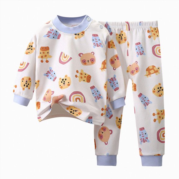 TTUHYWXI Fall Boys Girls 2 Piece Outfits 3 6 12 18 24 Months 2T 3T 4T 5T Fall Toddler Girl Clothes Fall Winter Outfit 2PC Long Sleeve Pants Set,Light Blue