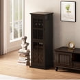 thumbnail image 7 of Modern Glass Door Wine Cabinet with Three-Layer Design, with Drawer and X-Shaped Wine Rack, for Living Room, Kitchen, Dining Room, Bar, 7 of 7