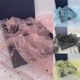 thumbnail image 3 of 1 Roll Star Pattern Tulle Roll Glitter Trimming Net Yarn Gift Bouquet Sheer Ribbon for Flower Shop, 3 of 8