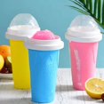 thumbnail image 2 of Slushie Maker Cup  Smoothie Silicon Cup  Frozen Magic Squeeze Cup Homemade Milk Shake Ice Cream Maker Cooling Cup DIY for Kids and Family (Blue), 2 of 11