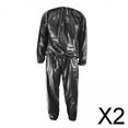 thumbnail image 1 of 2xFitness Traje De Sauna Ejercicio Gimnasio Casa Sudadera Con Capucha Pantalones Negro XXL, 1 of 10