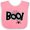 Pink and White, variant on Inktastic Halloween Boo with Spider and Web in Black Boys or Girls Baby Bib