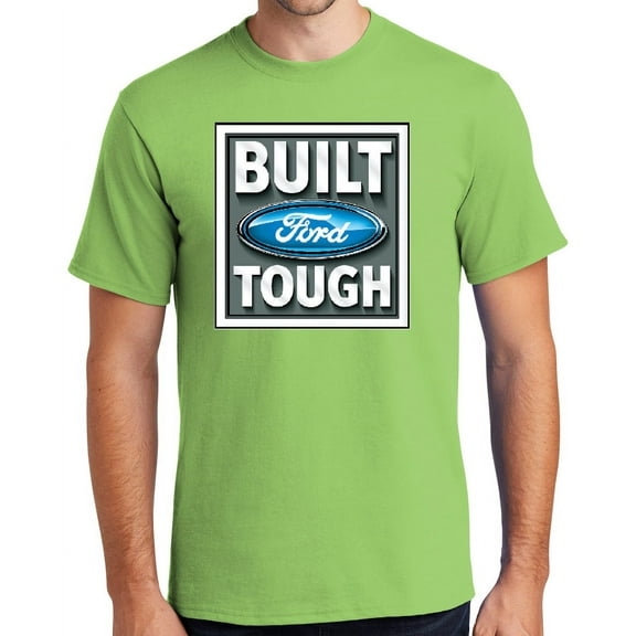 Buy Cool Shirts BUILT FORD TOUGH Cotton T-shirt, 3XL Lime Green