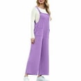 thumbnail image 6 of Purple Womens Lounge Trousers Pants Overalls Trousers Pants Unitard for Ladies Loose Fit Overall Flare Bell Bottom Fall Summer Trousers Pants 2025 Clothes XL, 6 of 8