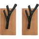 thumbnail image 1 of Perchero de pared vintage, 2 uds., gancho de madera para puerta, forma de rama, gancho de pared de madera para perchero, baño, cocina, 1 of 4