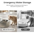 thumbnail image 6 of Pawspik Stainless Steel Cat Water Fountain, 108 oz/3.2 L Cat Water Dispenser, Battery Operated Dog Fountain, Water Bowl, Automatic Pet Fountain with Motion Sensor, 5000 mAh Battery, 6 of 7