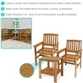 thumbnail image 3 of Sunnydaze 3-Piece Meranti Wood Patio Conversation Set, 3 of 15