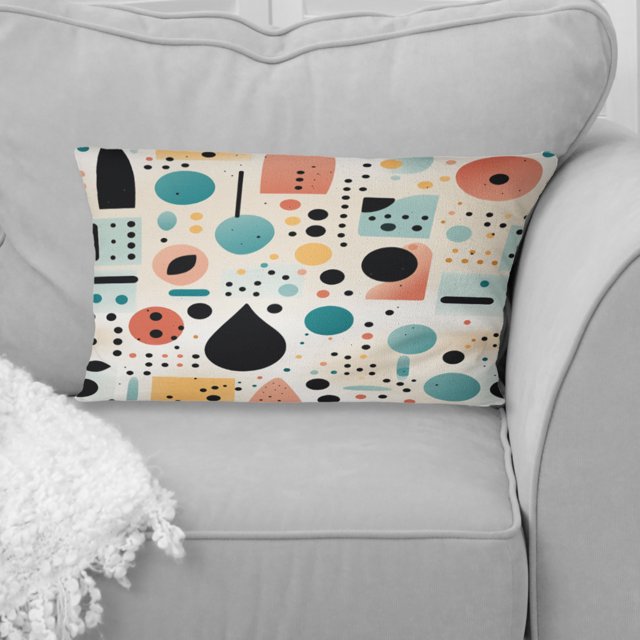 Designart "Serenade Of Soft Geometry And Colors I" Geometric Throw Pillow - Modern Pillow For Couch - Insert And Pillows Covers For Bedroom Decor