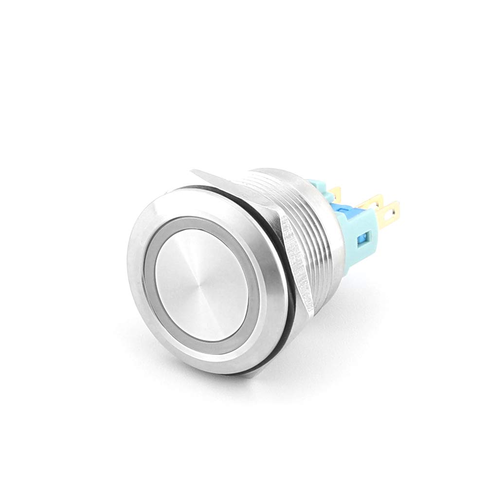 Treedix 12V 22mm/0.86'' Push Button Round Switch with Indicator Light ...