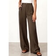 thumbnail image 6 of BTFBM Wide Leg Pants Woman High Waisted Button Business Casual Dressy Trousers Office Work Palazzo Pants Pockets, 6 of 9