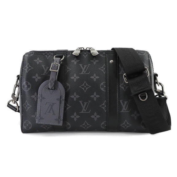 Pre-Owned Louis Vuitton Monogram Eclipse Reverse City Keepall Shoulder Handbag M45936 RFID