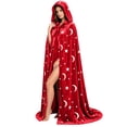 thumbnail image 2 of Hkoxplj Cloak Cape for Women Men Star Moon Print Hooded Witch Cloak Wizard Robe with Tie Neck Soft Lightweight Loose Fit Party Dress Up Cloak for Halloween Role Play Stage Full Size, 2 of 5