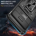 thumbnail image 7 of For Google Pixel 9 Pro XL Case, Shockproof Bumper Case with Sliding Camera Cover, Military-Grade Protection,Black, 7 of 7
