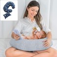 thumbnail image 4 of Almohada de lactancia para bebés y localizador corporal con funda de almohada de algodón de calidad, adecuada para lactancia materna de bebés, 4 of 5