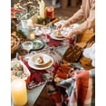 thumbnail image 3 of Christmas Poinsettia Placemats Set of 6 Winter Red Floral Pine Leaf Wood Grain Heat Insulation Washable Place Mats, Rustic Non-Slip Table Mats for Dining Table Party Kitchen Decor,13x19 Inch, 3 of 4