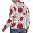 thumbnail image 6 of Fotbe Men's Hoodie with Leaves And Anemone Pattern - Kangaroo Pocket Pullover Hooded Sweatshirt, Perfect for Daily Wear, Travel, and Home-XX-Large, 6 of 7