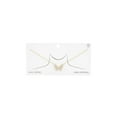 thumbnail image 2 of Rhinestone Butterfly Charm Gold Dipped Necklace Rhodium, 2 of 2